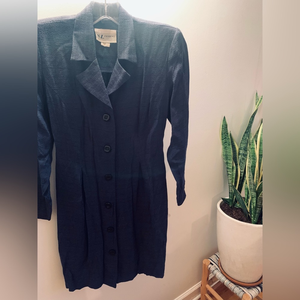 Vintage navy shirt dress